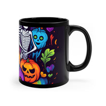 DistinctInk Black Coffee Mug - Exploring Inner Knowledge for Halloween LGBTQ+ Pride