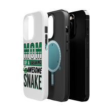 DistinctInk ToughCase for Apple iPhone, Compatible with MagSafe Charging - Mom of a Freaking Awesome Snake