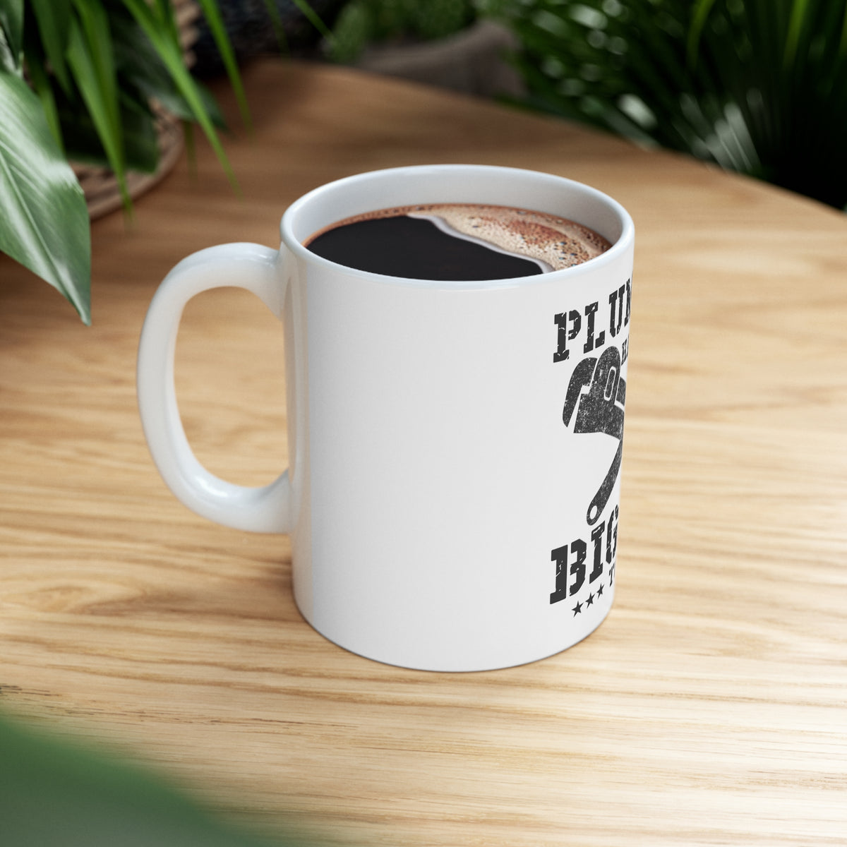 Glossy White Coffee / Tea Mug - Plumbers Have Bigger Tools, view 8