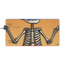 DistinctInk LED Gaming Mouse Pad with Skelefun Halloween Design for Halloween