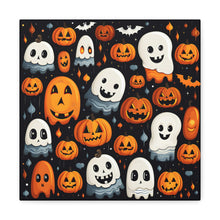 DistinctInk Canvas Wall Art with Spooky Halloween Night for Halloween