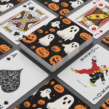 DistinctInk Playing / Poker Cards with Ghost Skeleton Pumpkin Cartoon Design for Halloween