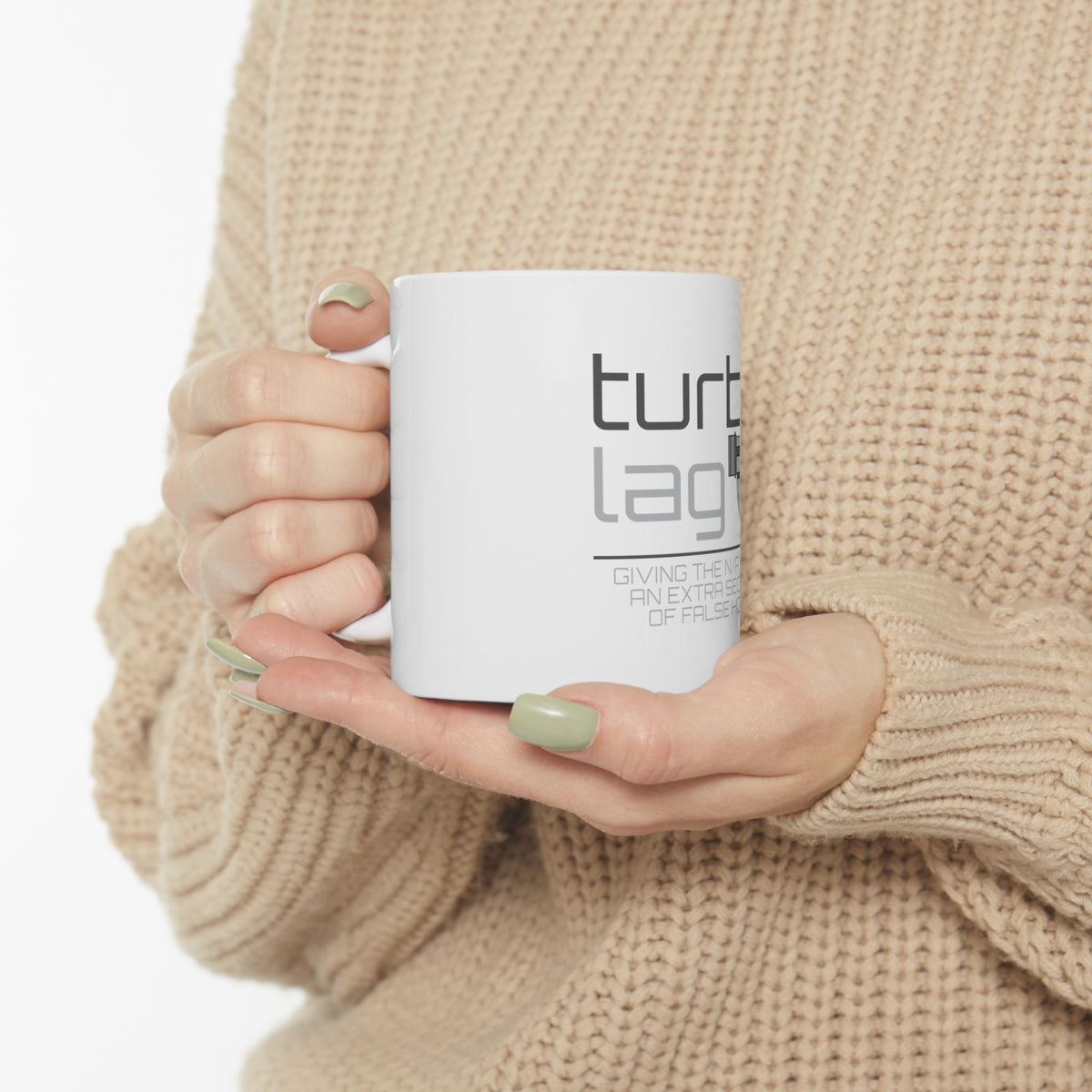 Glossy White Coffee / Tea Mug - Turbo Lag - Giving N/A Cars False Hope, view 10