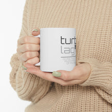 DistinctInk Glossy White Coffee / Tea Mug - Turbo Lag - Giving N/A Cars False Hope
