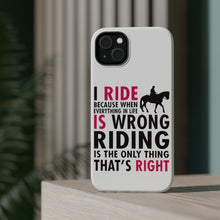 DistinctInk ToughCase for Apple iPhone, Compatible with MagSafe Charging - I Ride Because It's the Only Thing That's Right