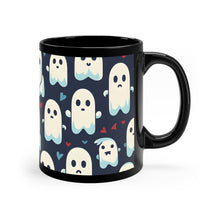 DistinctInk Black Coffee Mug - Skelephants and Ghostly Ghouls for Halloween