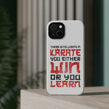 DistinctInk ToughCase for Apple iPhone, Compatible with MagSafe Charging - No Losing in Karate - Win Or Learn