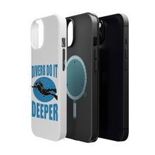 DistinctInk ToughCase for Apple iPhone, Compatible with MagSafe Charging - Divers Do It Deeper