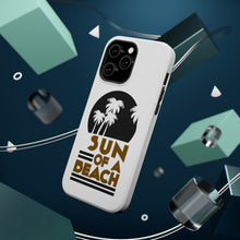 DistinctInk ToughCase for Apple iPhone, Compatible with MagSafe Charging - Sun of a Beach