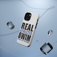 DistinctInk ToughCase for Apple iPhone, Compatible with MagSafe Charging - Real Athletes Swim Rest Play Games