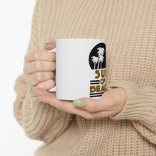 DistinctInk Glossy White Coffee / Tea Mug - Sun of a Beach