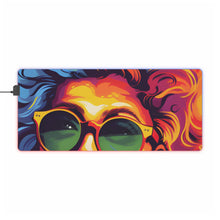DistinctInk LED Gaming Mouse Pad with A World of Words Design for LGBTQ+ Pride