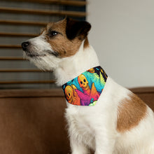 DistinctInk Adjustable Pet Banana Collar with The Joy of Connecting Design for Halloween LGBTQ+ Pride