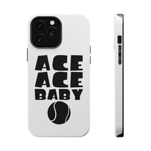 DistinctInk ToughCase for Apple iPhone, Compatible with MagSafe Charging - Ace Ace Baby Tennis