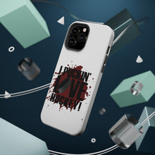 DistinctInk ToughCase for Apple iPhone, Compatible with MagSafe Charging - I Puckin' Love Hockey