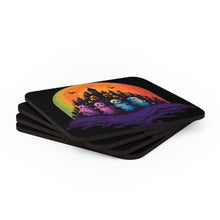 DistinctInk (Set of 4) Corkwood Coasters with Discover Your True PathDesign for Halloween LGBTQ+ Pride