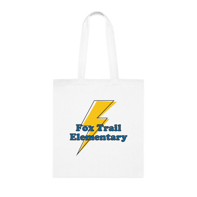 Cotton Tote Bag - Fox Trail Elementary PTSA Logo