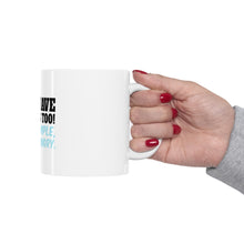 DistinctInk Glossy White Coffee / Tea Mug - Men Have Feelings Too - Hunger