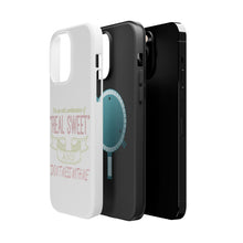 DistinctInk ToughCase for Apple iPhone, Compatible with MagSafe Charging - Odd Combination Real Sweet & Don't Mess With Me