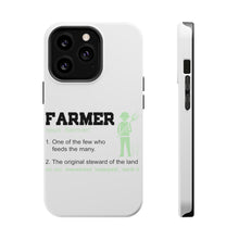 DistinctInk ToughCase for Apple iPhone, Compatible with MagSafe Charging - Farmer Definition - Few Who Feeds Many