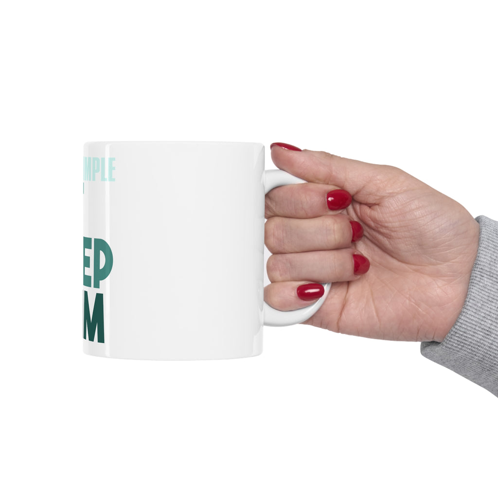 Glossy White Coffee / Tea Mug - Life Is Simple Eat Sleep Swim, view 12