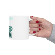 DistinctInk Glossy White Coffee / Tea Mug - Life Is Simple Eat Sleep Swim