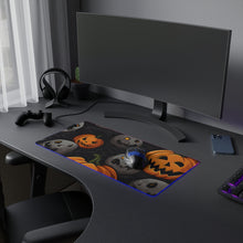 DistinctInk LED Gaming Mouse Pad with Haunted Harvest Time Design for Halloween
