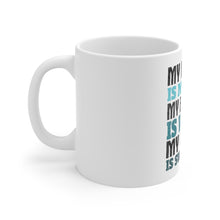 DistinctInk Glossy White Coffee / Tea Mug - Swimming My Weapon is My Body Water