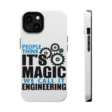 DistinctInk ToughCase for Apple iPhone, Compatible with MagSafe Charging - People Think It's Magic It's Engineering