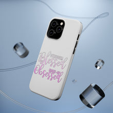 DistinctInk ToughCase for Apple iPhone, Compatible with MagSafe Charging - Stressed Blessed Make Up Obsessed