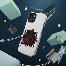 DistinctInk ToughCase for Apple iPhone, Compatible with MagSafe Charging - I Puckin' Love Hockey
