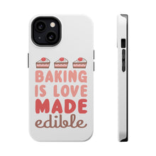 DistinctInk ToughCase for Apple iPhone, Compatible with MagSafe Charging - Baking is Love Made Edible