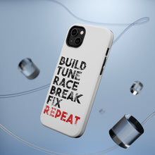 DistinctInk ToughCase for Apple iPhone, Compatible with MagSafe Charging - Build Tune Race Break Fix Repeat