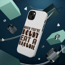 DistinctInk ToughCase for Apple iPhone, Compatible with MagSafe Charging - When You're Downy Eat a Brownie