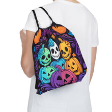 DistinctInk Drawstring Bag Backpack with Creating Lasting Memories Design for Halloween  LGBTQ+ Pride