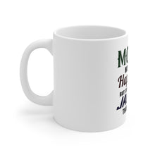 DistinctInk Glossy White Coffee / Tea Mug - Money Can't Buy Happiness, Rather Cry in Jaguar