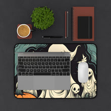 DistinctInk Desk Mat with Spooky Skeleton Pumpkins Design for Halloween