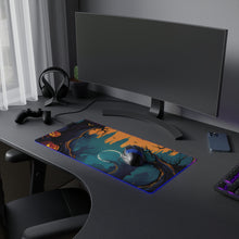 DistinctInk LED Gaming Mouse Pad with Haunted Evening Nightmare Design for Halloween