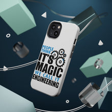 DistinctInk ToughCase for Apple iPhone, Compatible with MagSafe Charging - People Think It's Magic It's Engineering