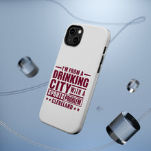 DistinctInk ToughCase for Apple iPhone, Compatible with MagSafe Charging - Cleveland Drinking City Sports Problem