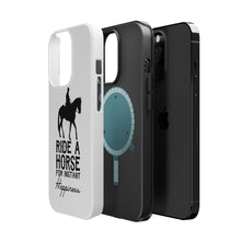 DistinctInk ToughCase for Apple iPhone, Compatible with MagSafe Charging - Ride A Horse for Instant Happiness