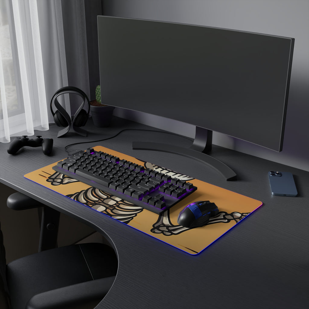 LED Gaming Mouse Pad with Skelefun Halloween Design for Halloween, view 15
