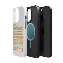 DistinctInk ToughCase for Apple iPhone, Compatible with MagSafe Charging - Auto Mechanic Multi Tasking Ninja
