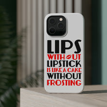 DistinctInk ToughCase for Apple iPhone, Compatible with MagSafe Charging - Lips Without Lipstick Cake Without Frosting