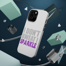 DistinctInk ToughCase for Apple iPhone, Compatible with MagSafe Charging - I Don't Sweat I Sparkle