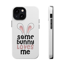DistinctInk ToughCase for Apple iPhone, Compatible with MagSafe Charging - Some Bunny Loves Me - Rabbit