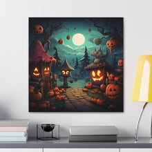 DistinctInk Canvas Wall Art with Trick or Treat Fun for Halloween