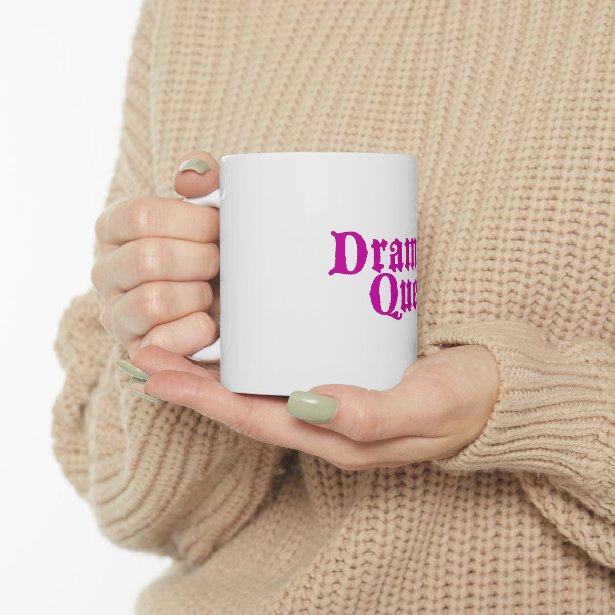 Glossy White Coffee / Tea Mug - Drama Queen, view 10