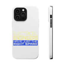 DistinctInk ToughCase for Apple iPhone, Compatible with MagSafe Charging - Electrical Engineers Have the Right Spark