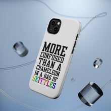 DistinctInk ToughCase for Apple iPhone, Compatible with MagSafe Charging - More Confused than Chameleon in Skittles